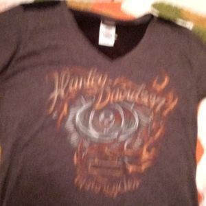 ladies grayish Harley Davidson, s size large